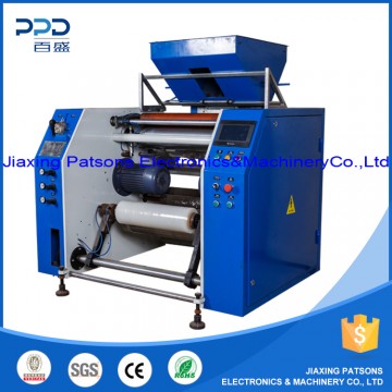 Fully automatic pre stretch film rewinder